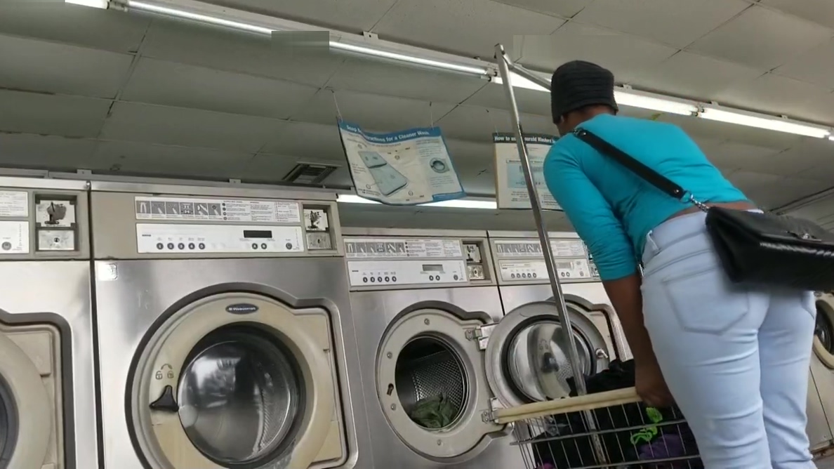 Laundry Room Voyeur - Laundromat Creep Shots 2 sluts with round asses and no bra - watch on  VoyeurHit.com. The world of free voyeur video, spy video and hidden cameras